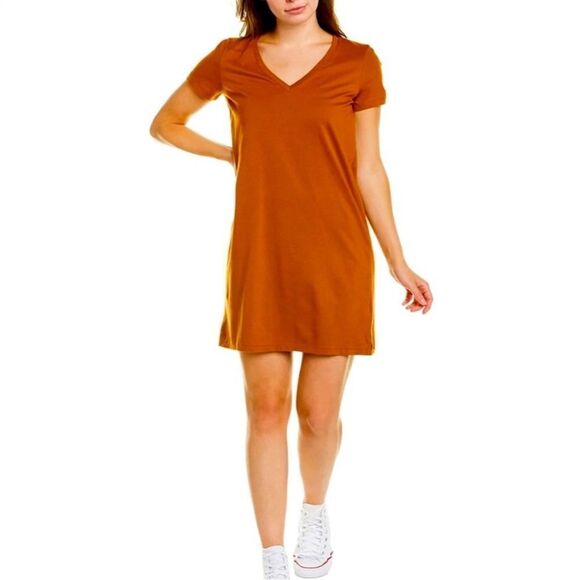 Madewell vintage v-neck t shirt dress golden pecan - Picture 1 of 7